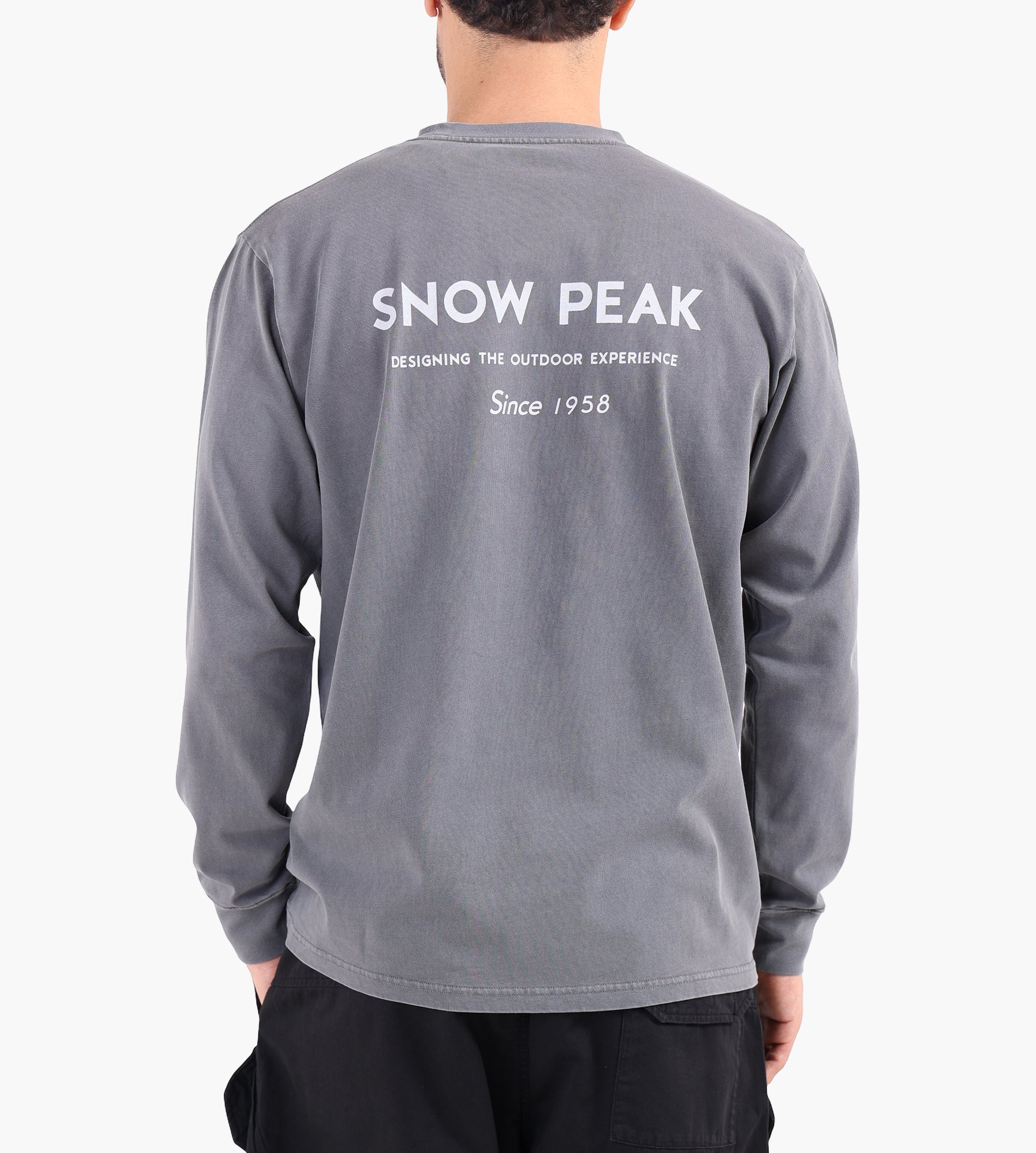 Snow Peak Garment Dyed Longsleeve Charcoal