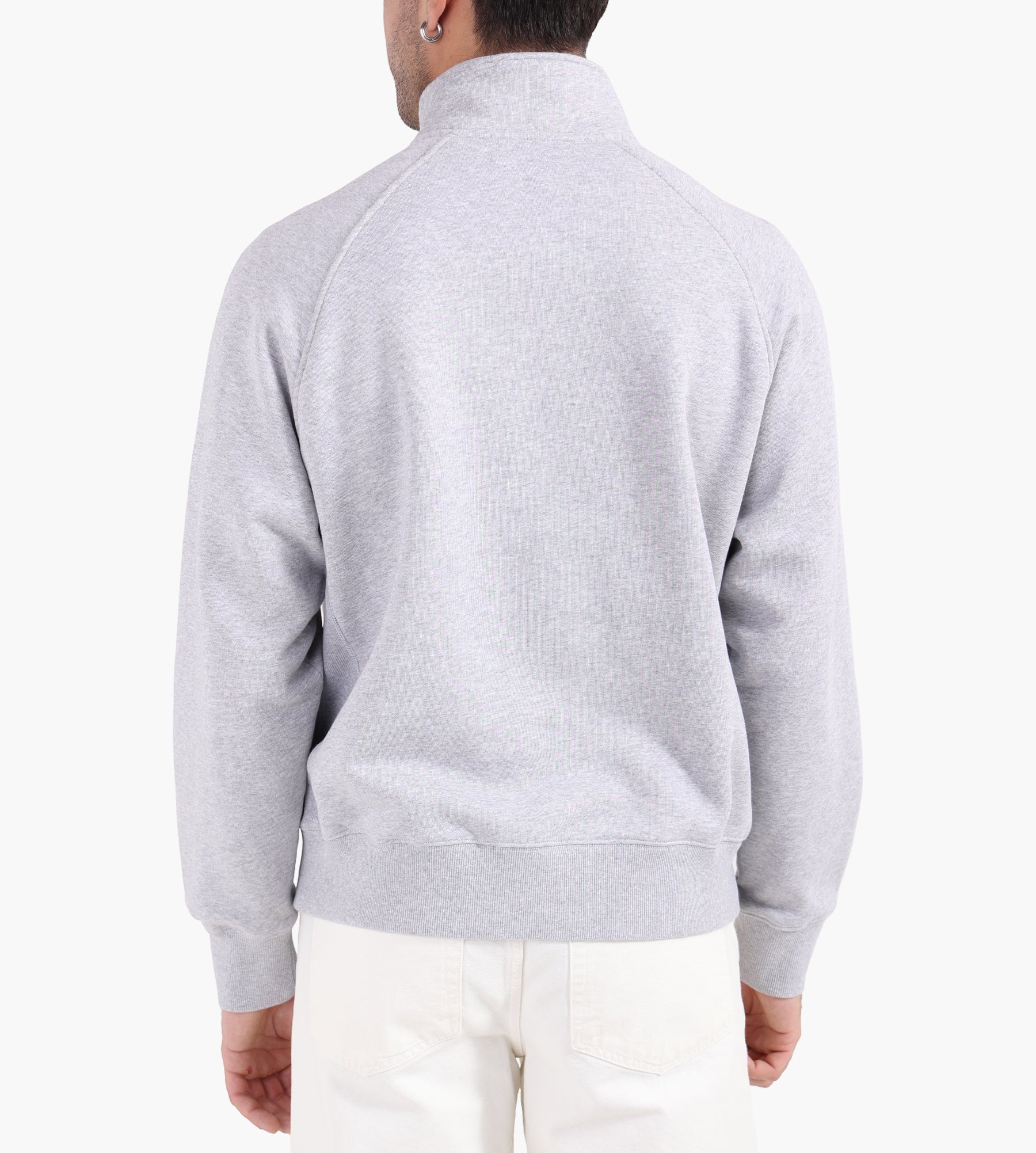 OLAF Signature Zip Mock Heather Grey