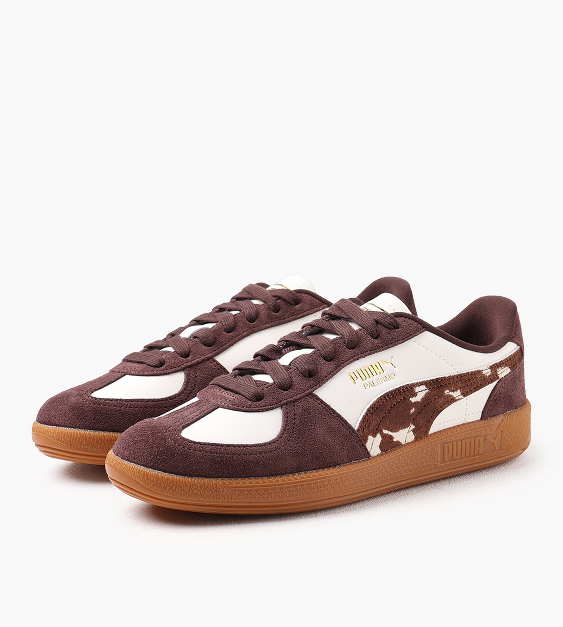 Puma Palermo Cow Wns Warm White Chocolate Brown Gum