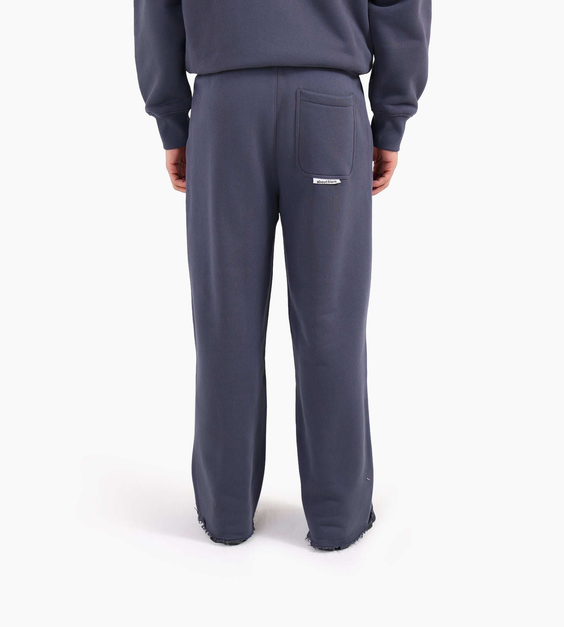 about:blank Cut Off Sweatpant Cotton Smoke Blue