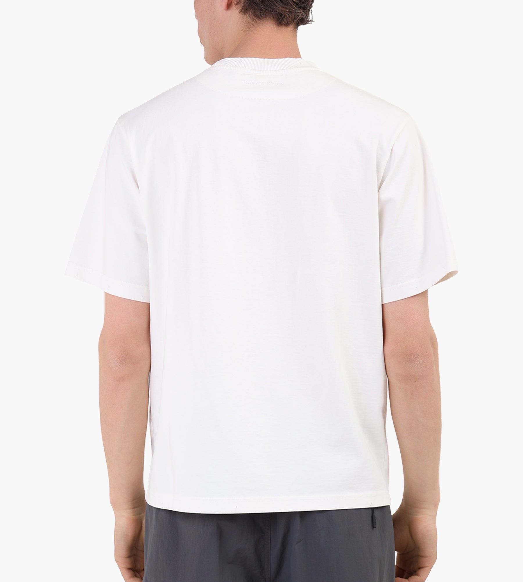 Bram's Fruit Distressed Script Logo T-shirt Off White
