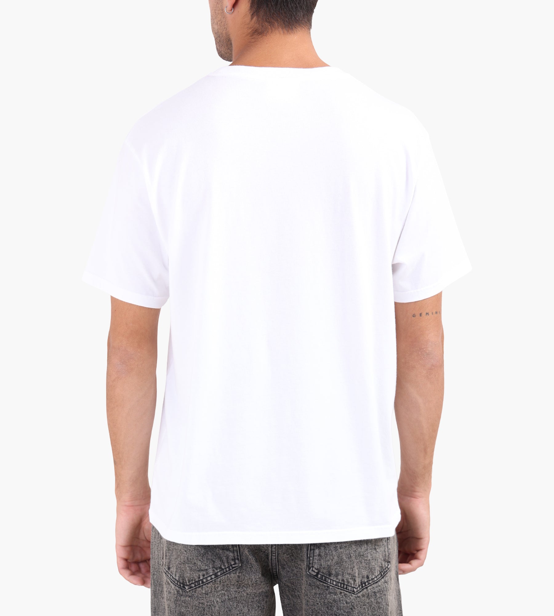 Wild Animals Windowpane Black T-Shirt White