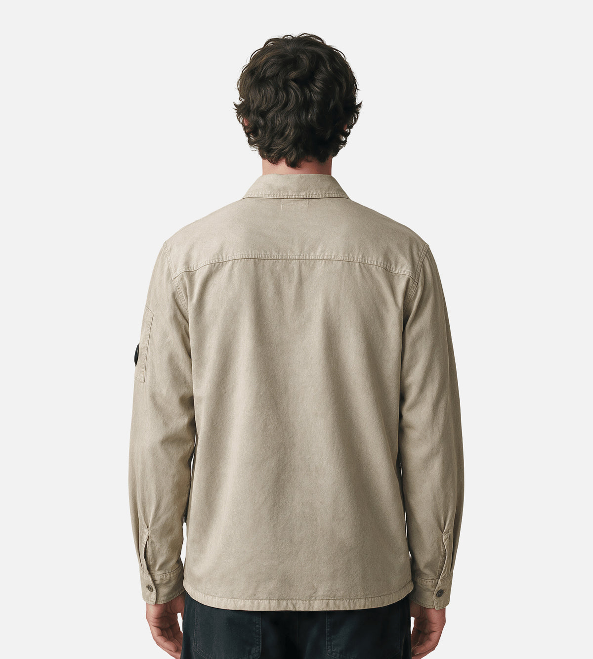 C.P. Company Cotton Plain Face Resined Zipped Lens Overshirt Fallen Rock