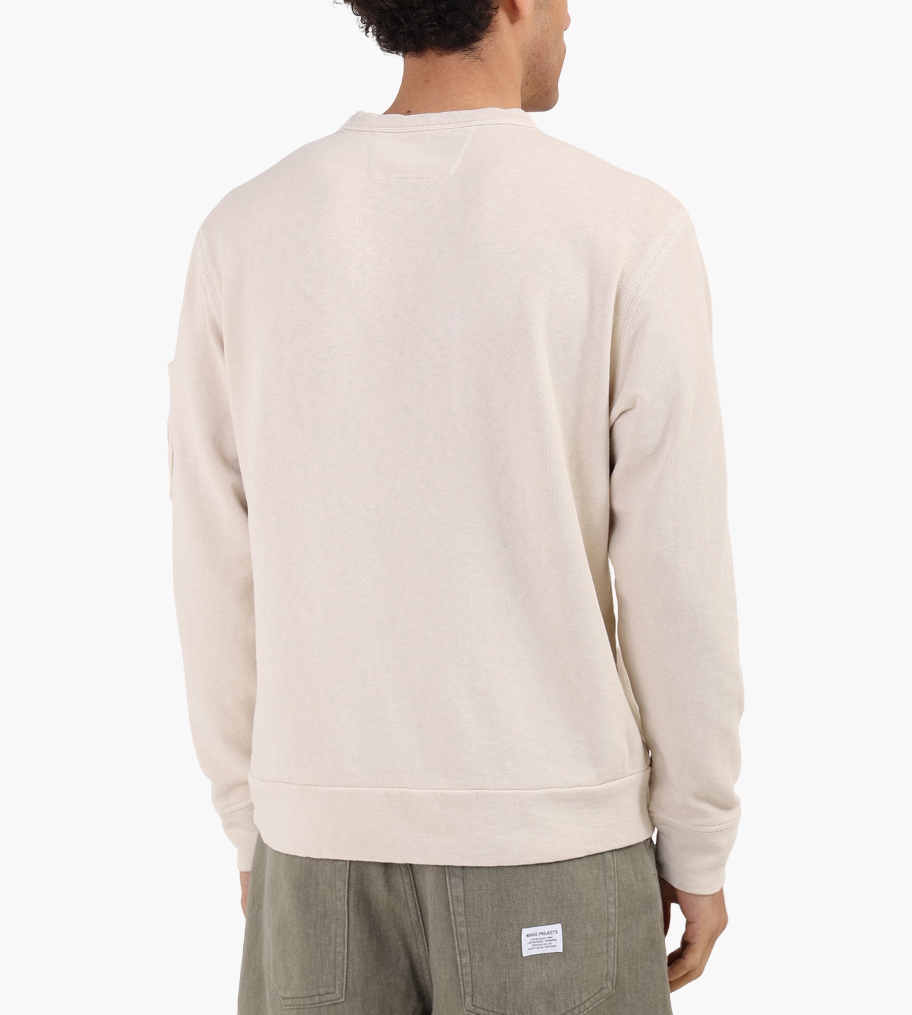 C.P. Company Crewneck In Malfile' Fleece Frozen Dew