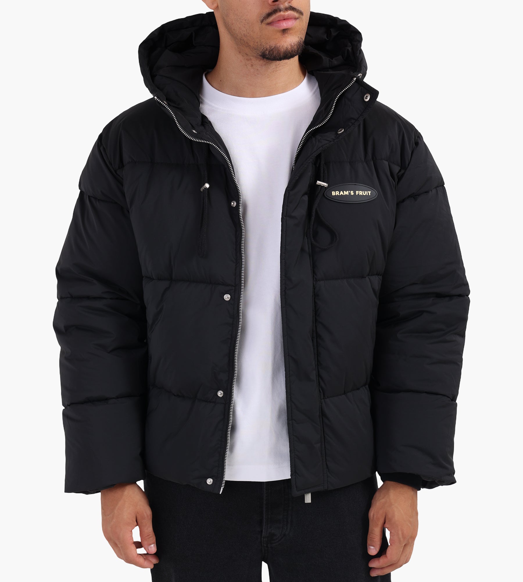 Bram's Fruit Hooded Puffer Jacket Black