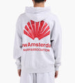 New Amsterdam Surf Association Logo Hoodie Ash Poppy Red