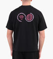Purple Mountain Observatory Globe Tee Black Pink