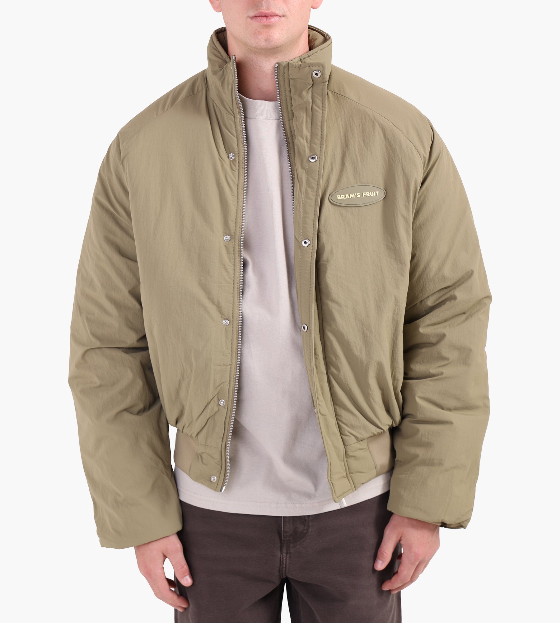 Bram's Fruit Emblem Patch Padded Jacket Green