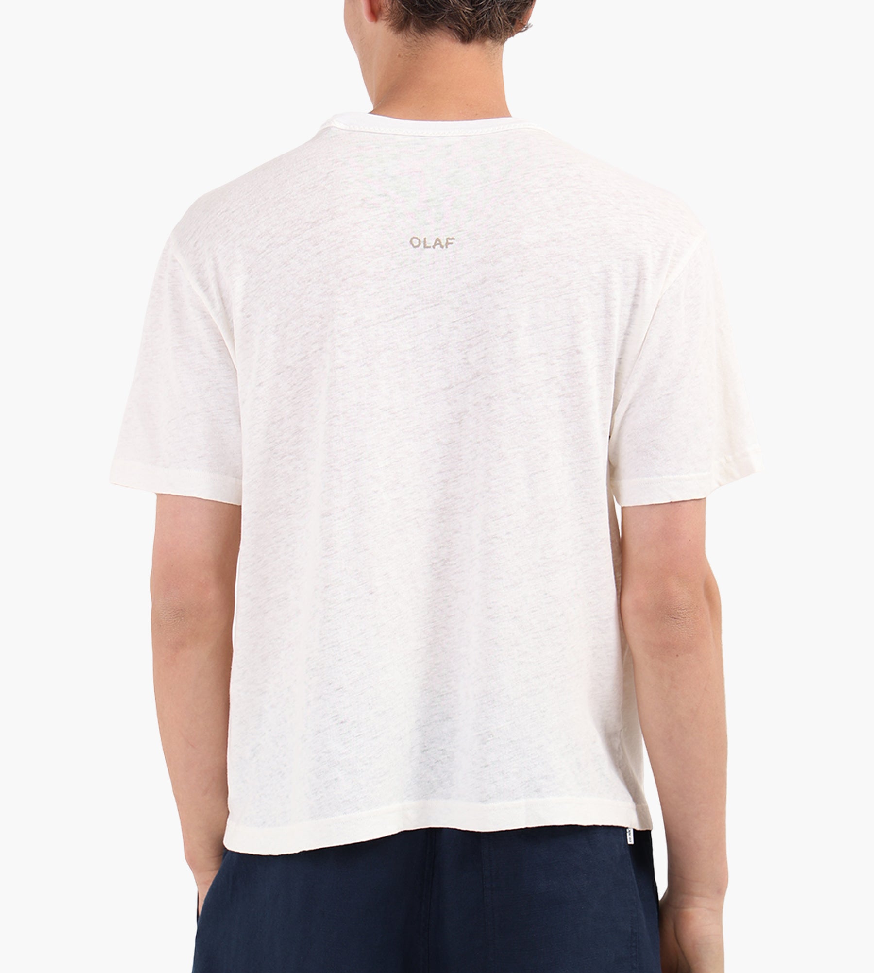 OLAF Essential Cotton Linen Tee Offwhite