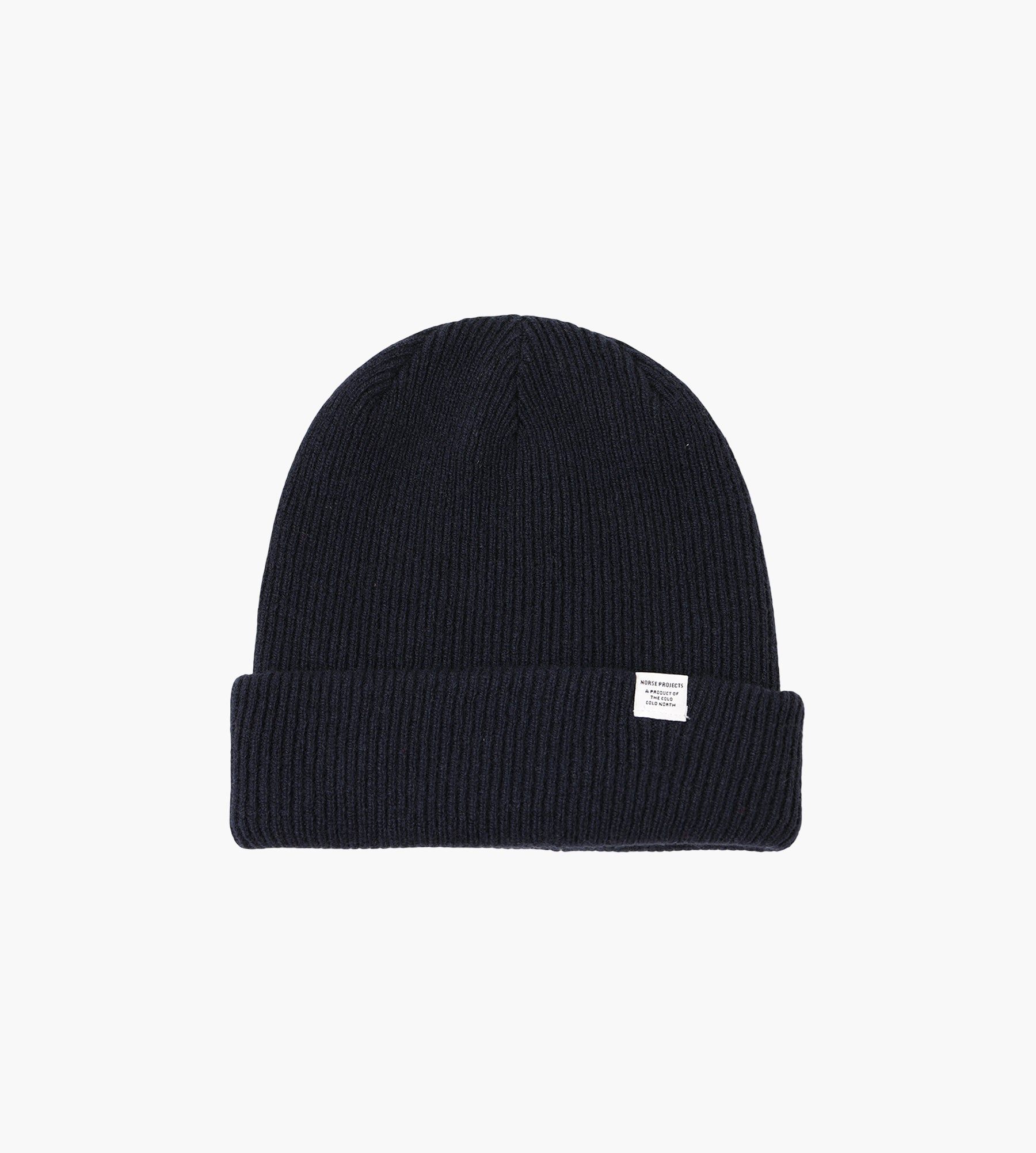 Norse Projects Merino Lambswool Beanie Dark Navy
