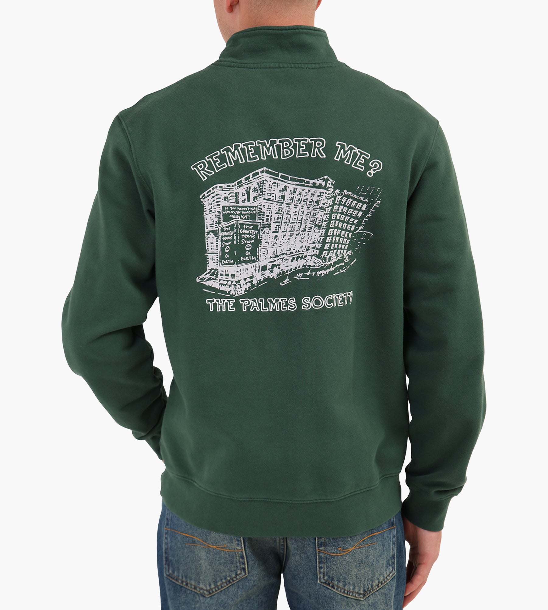 Palmes Remember Zip Sweatshirt Dark Green