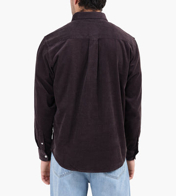 Carhartt WIP Long Sleeve Madison Fine Cord Shirt Shale Wax