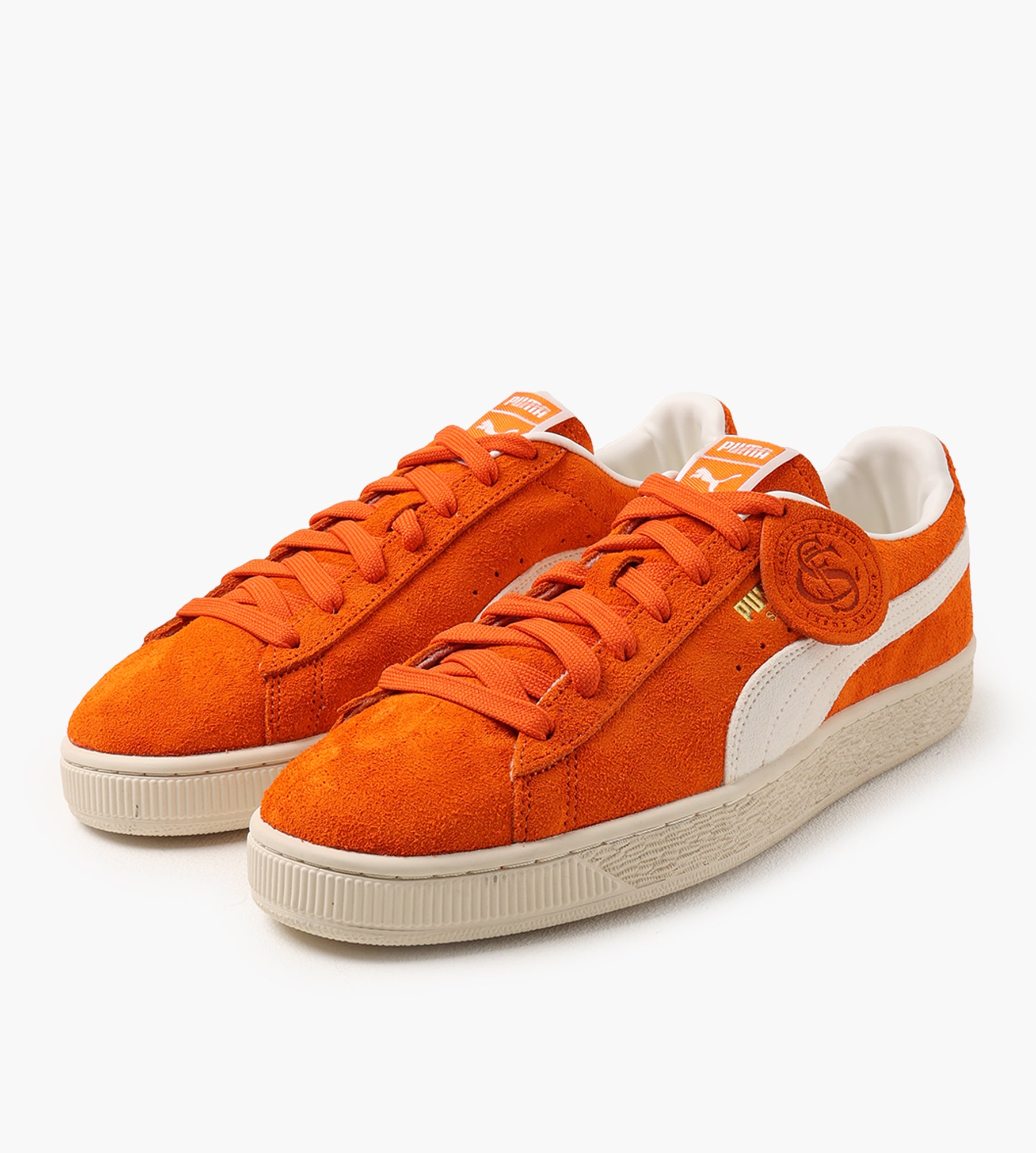Puma Suede Charles F. Stead IV Orange Glo Puma White - Puma - Footwear