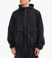 ROA x And Wander Garment Dye Nylon Hooded Jacket Black
