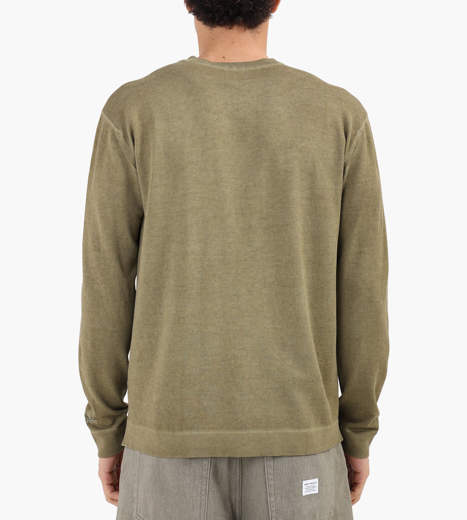 C.P. Company Cotton Crepe Double Dyed Crewneck Dried Herb