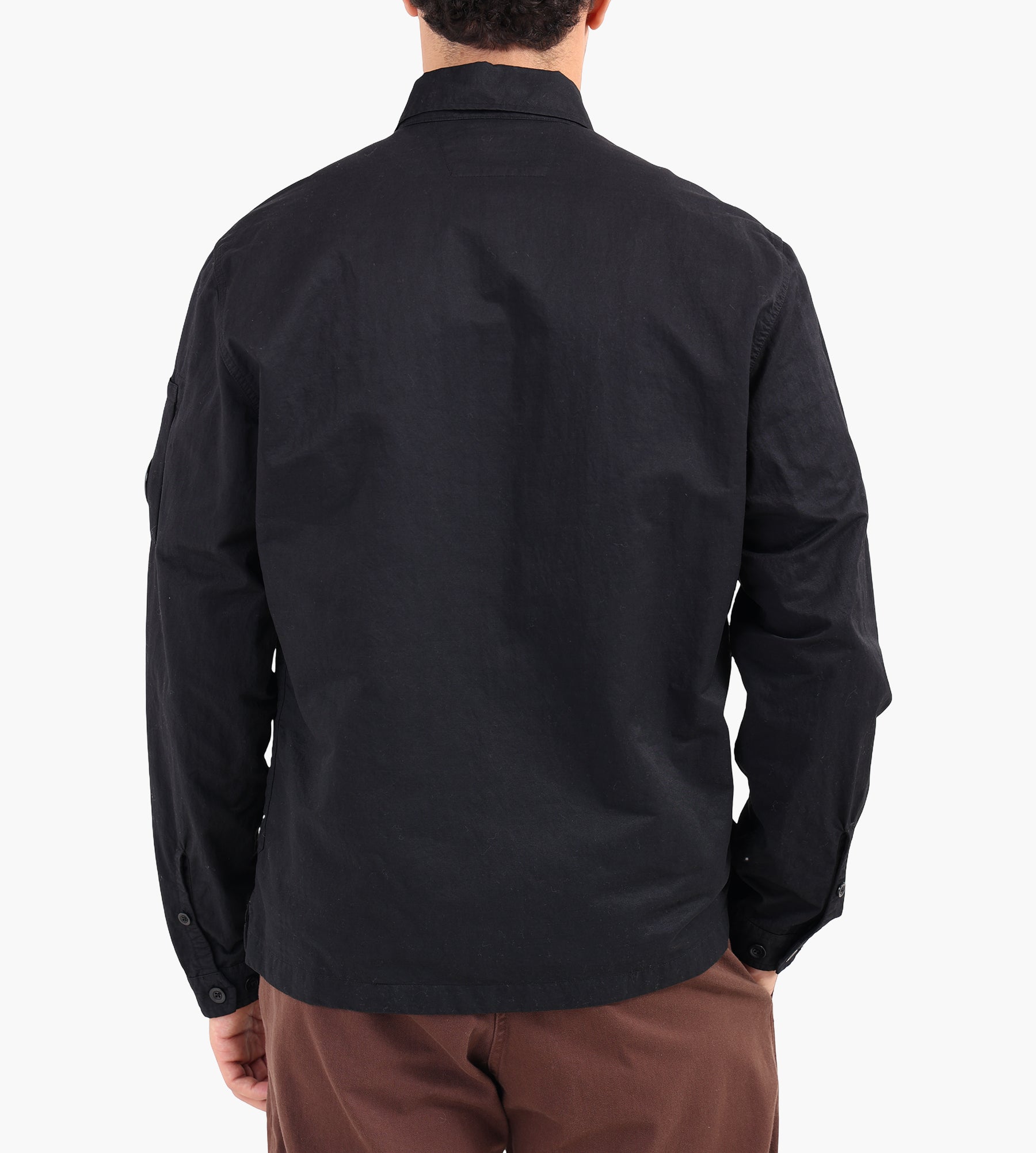 C.P. Company Diagonal Flatt Nylon Overshirt Black