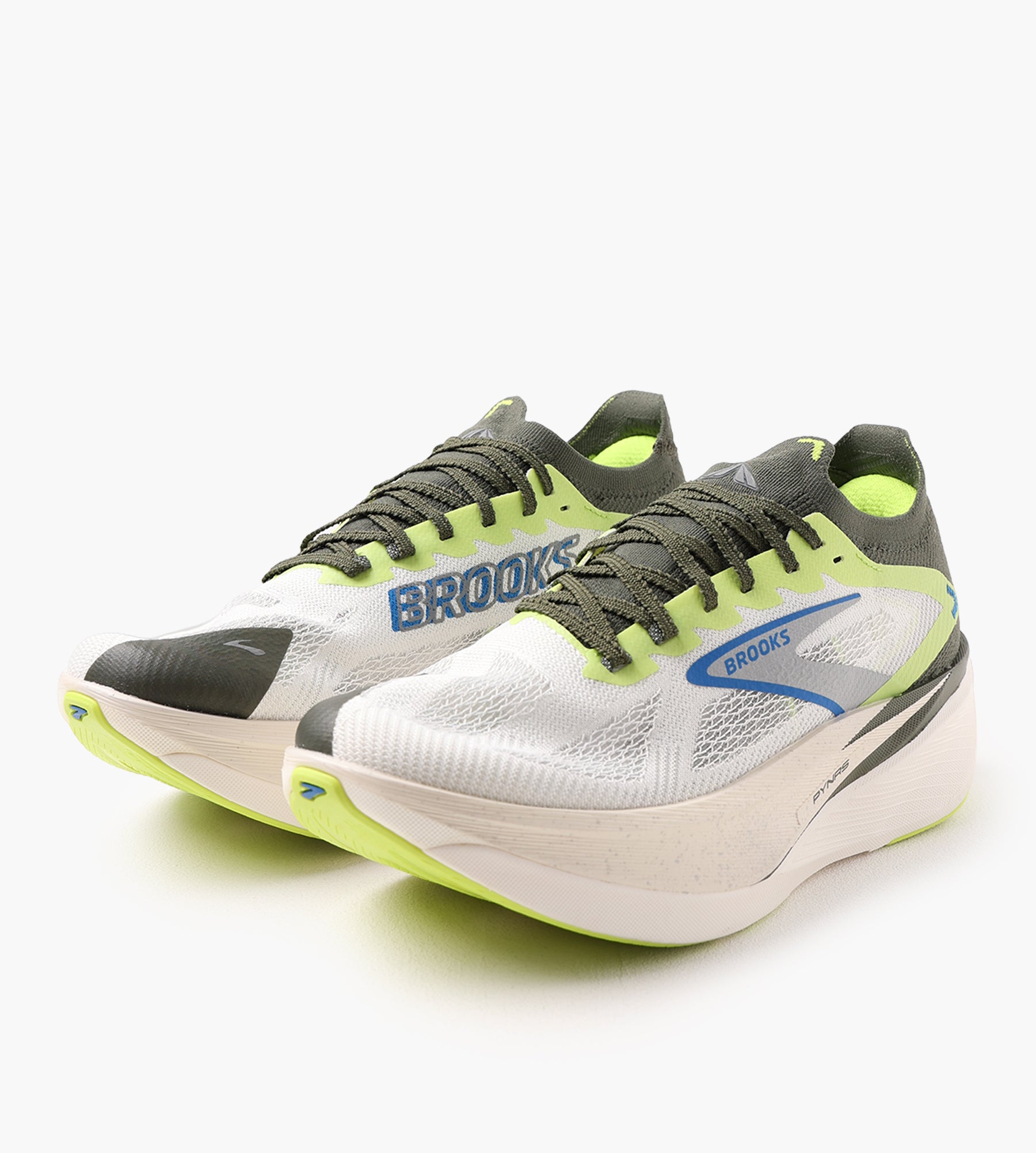 Brooks PYNRS x Hyperion Max 3 Blanc Acid Lime Blue