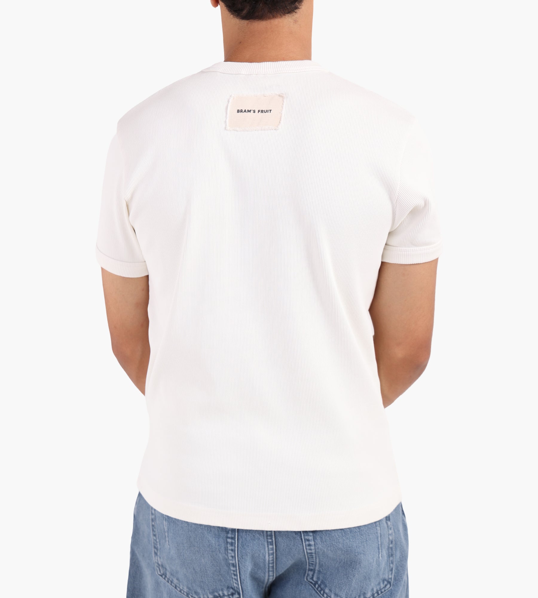 Bram's Fruit Distressed Rib T-shirt White