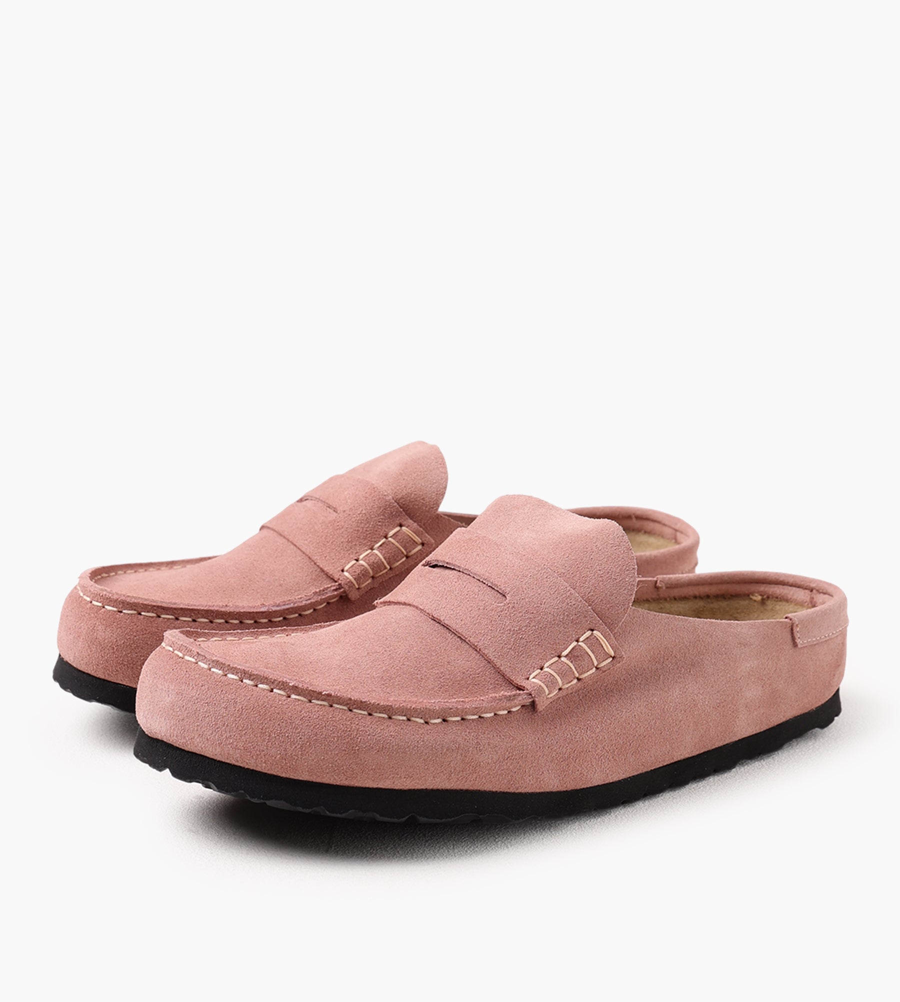 Birkenstock Naples Wrapped Suede Leather Pink Clay