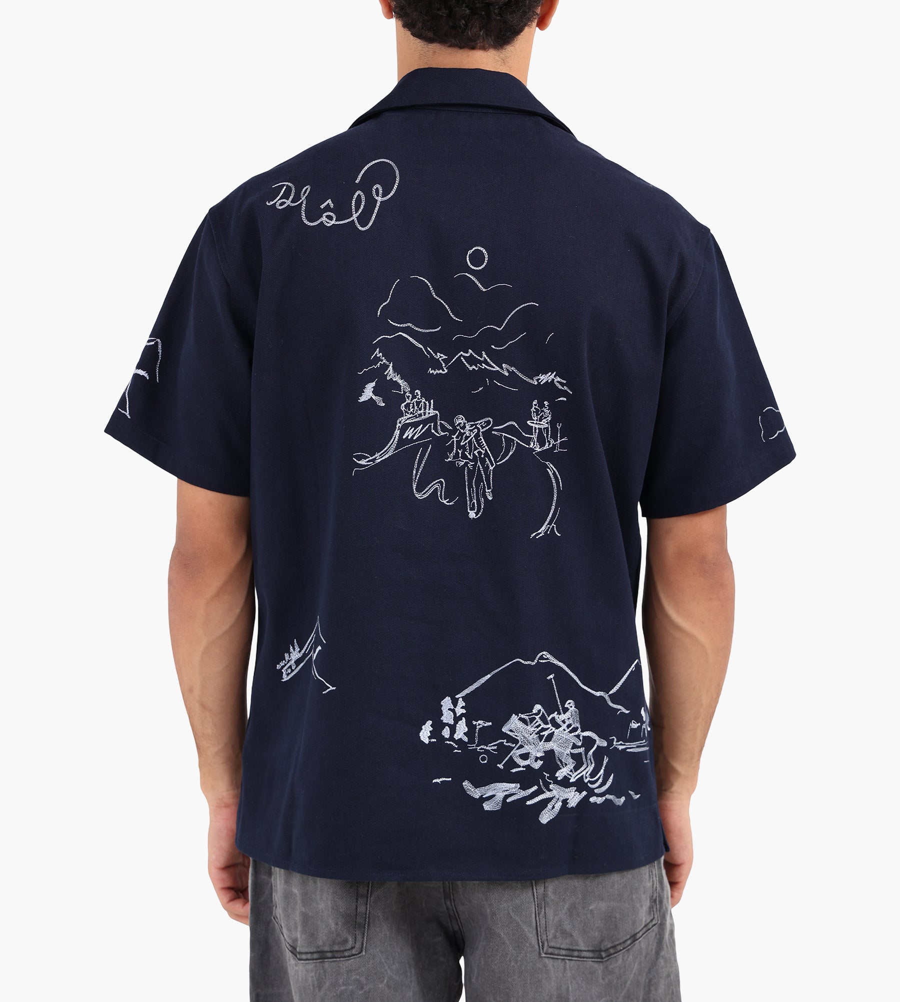 Drôle de Monsieur La Chemise Brodèe Navy