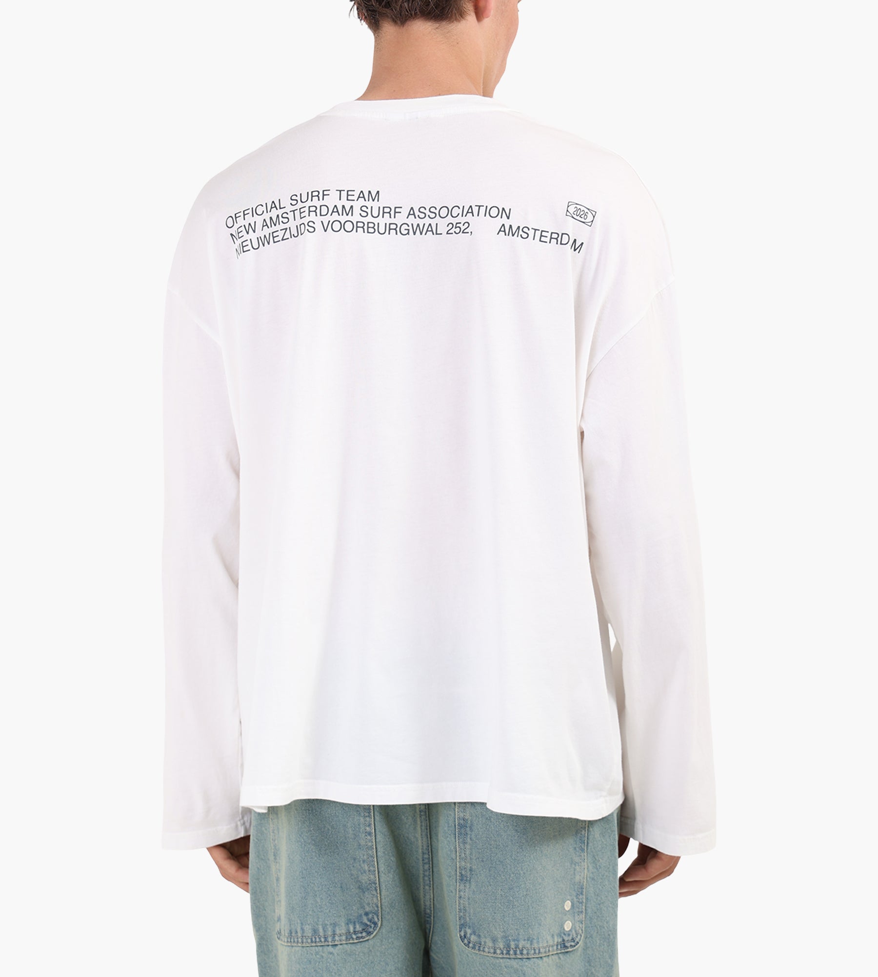 New Amsterdam Surf Association Shaper Longsleeve Overdyed White