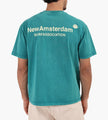 New Amsterdam Surf Association Logo Tee Sea Green Butter Yellow