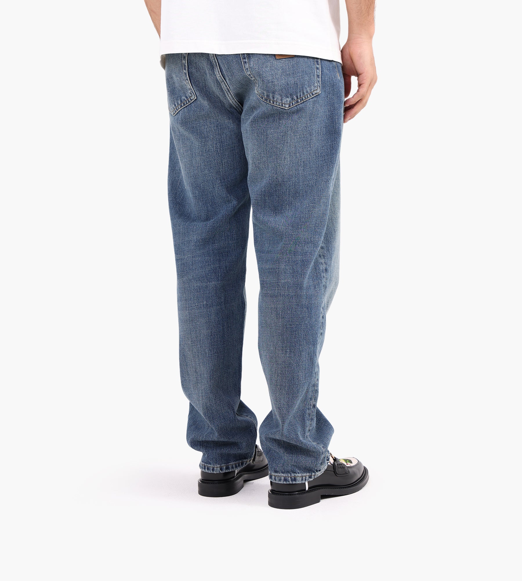 Carhartt WIP Aaron Pant Blue Dark Used Wash