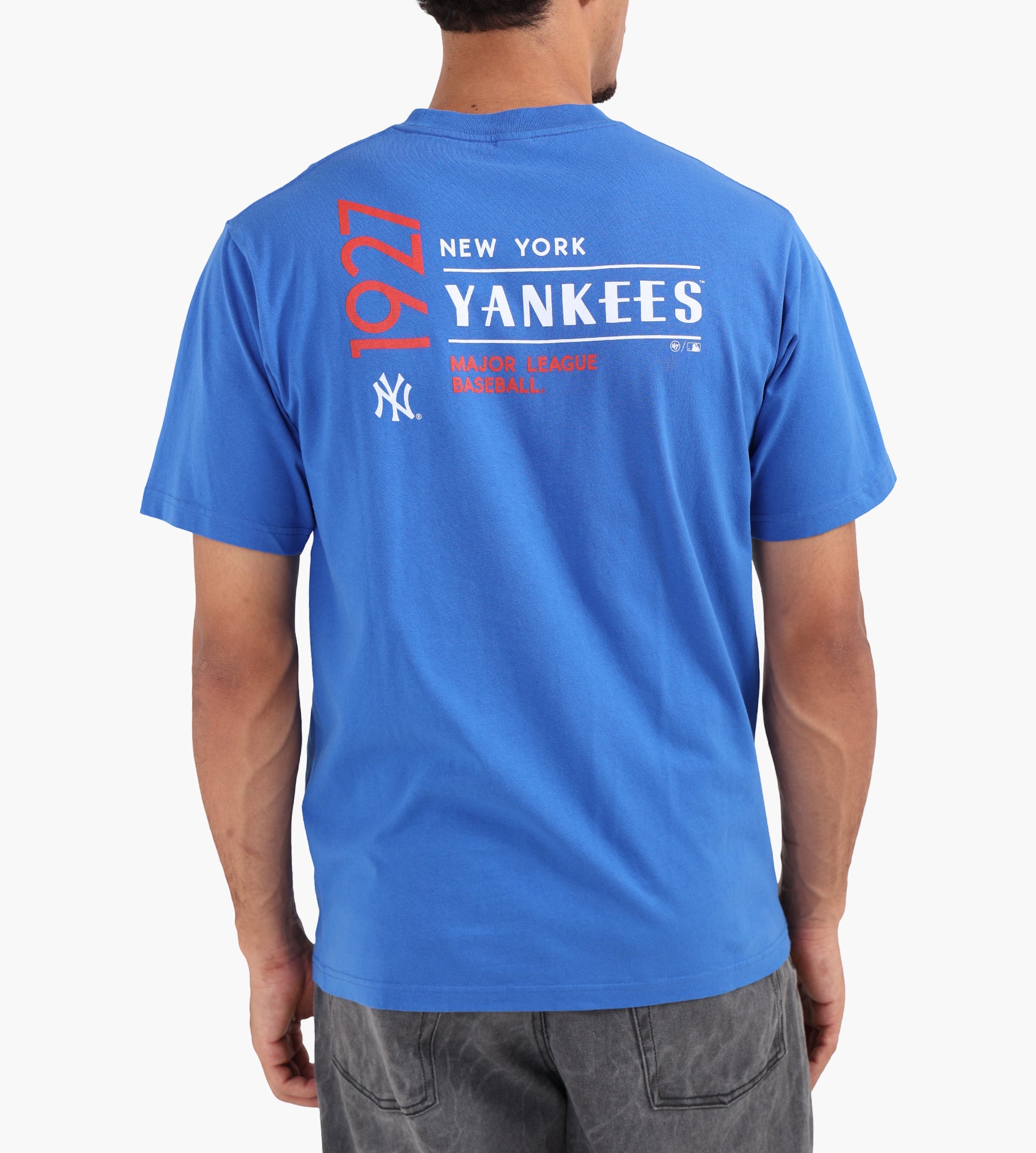 Sporty & Rich NY Yankees Champions T-Shirt Team Blue