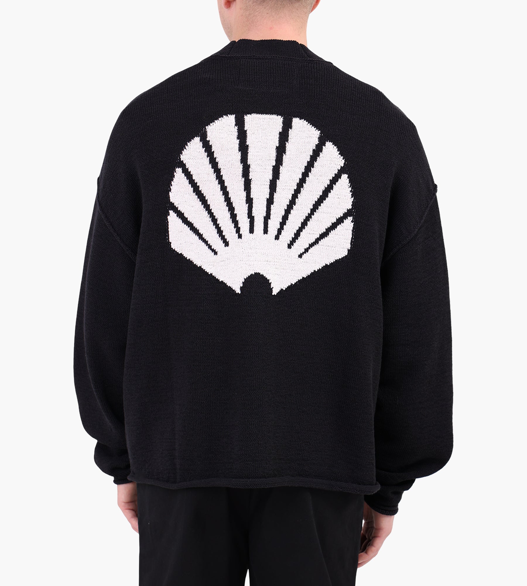 New Amsterdam Surf Association Logo Cardigan Black White
