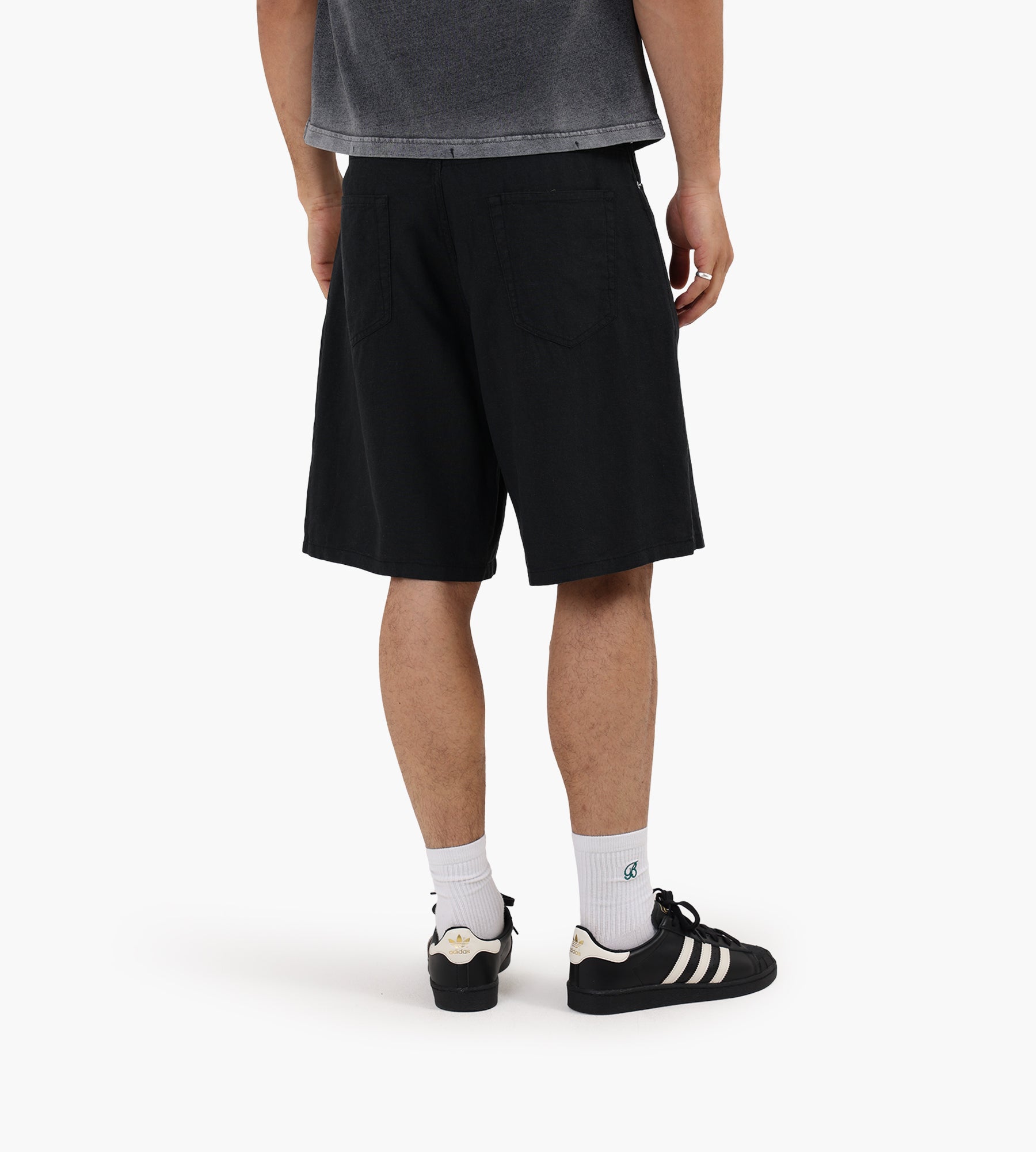 Obey Baggy Linen Devin Short Black