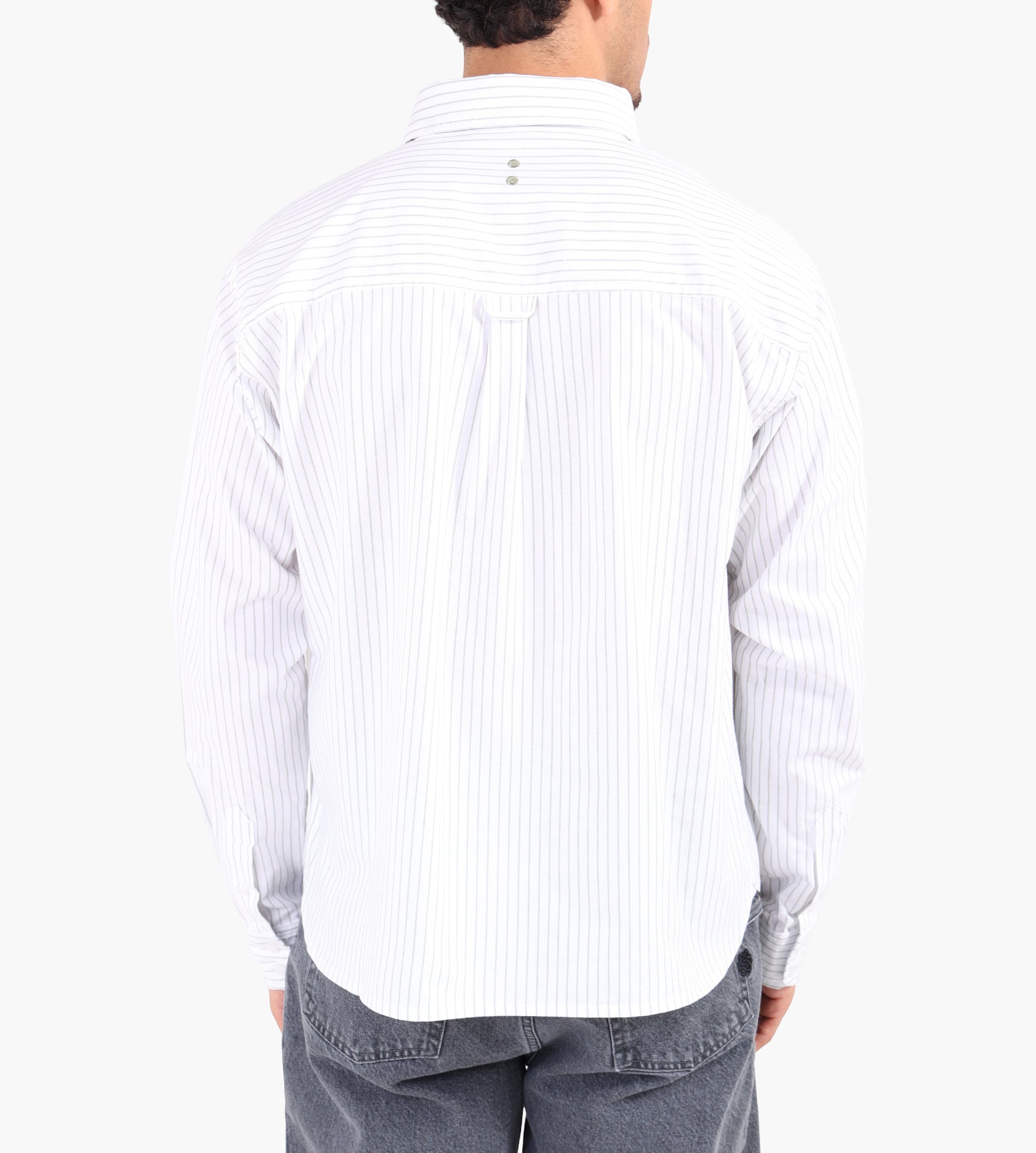 about:blank Oxford Script Shirt Cotton White Sage