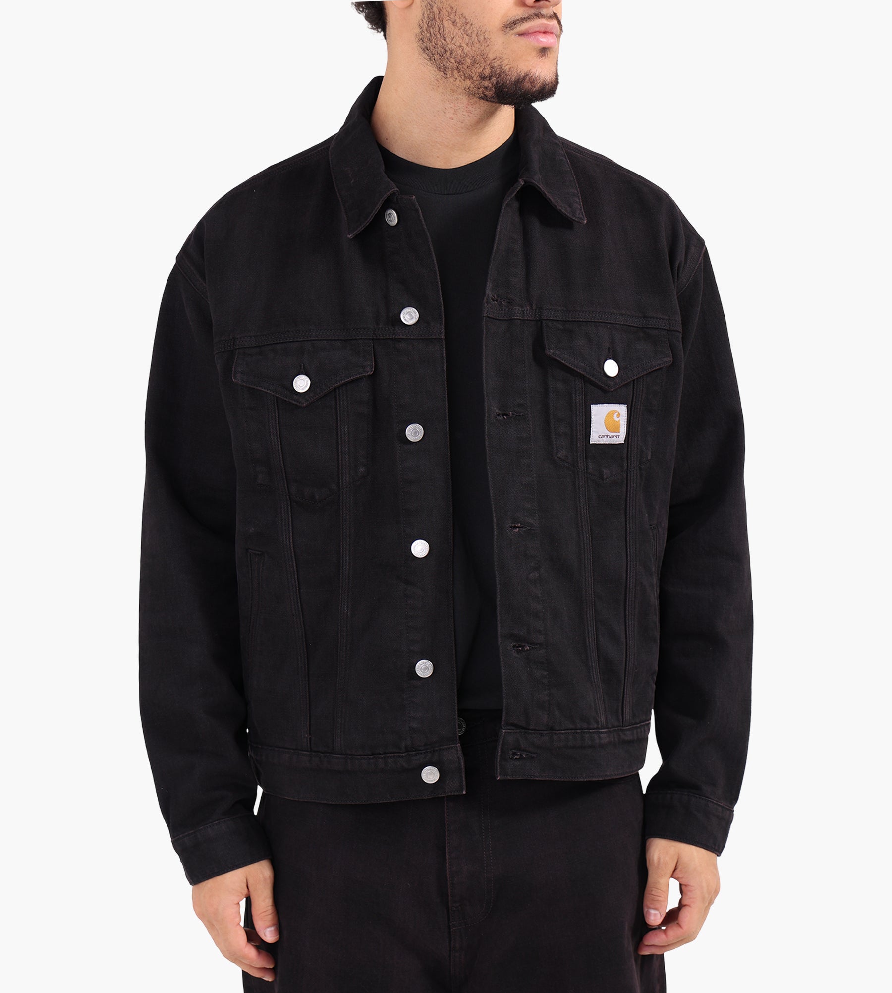 Carhartt WIP Everson Trucker Jacket Everson Print Black Palisander