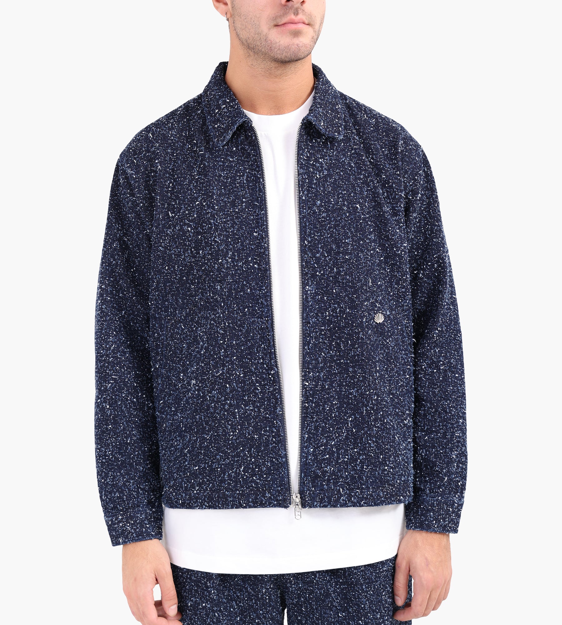 New Amsterdam Surf Association Spray Overshirt Denim Blue