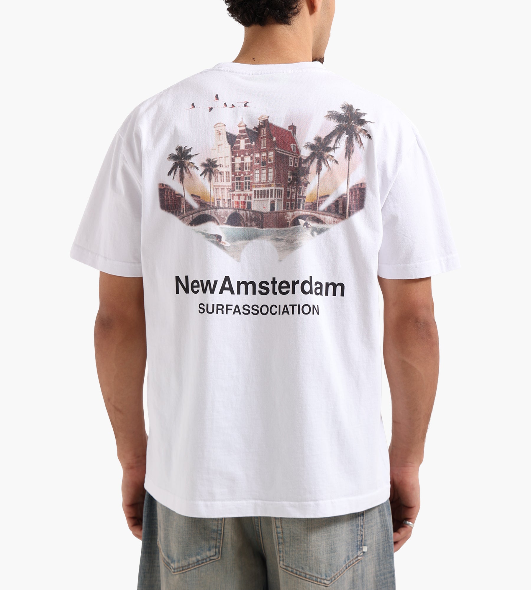 New Amsterdam Surf Association Tropical Tee White