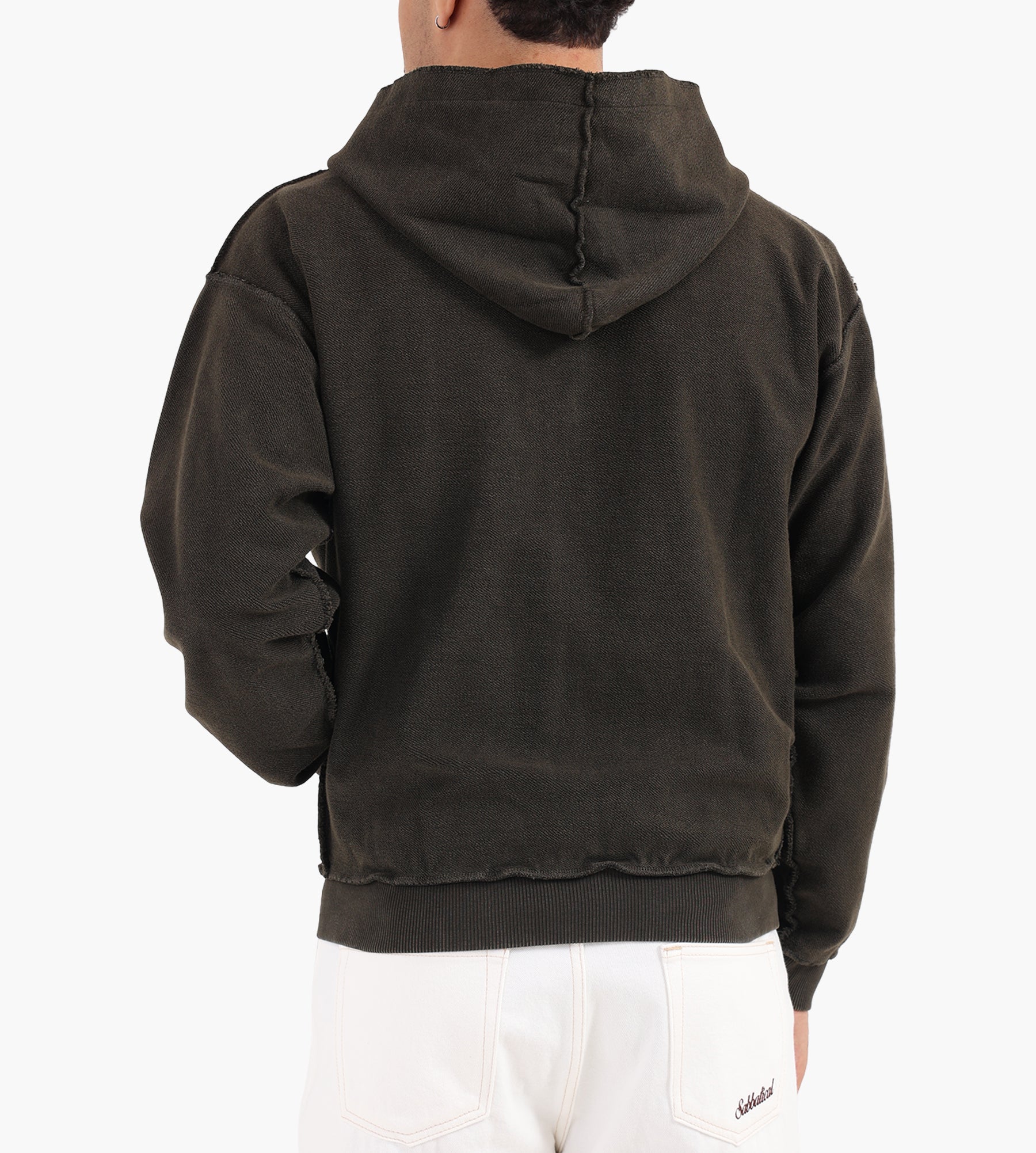 Bram's Fruit Chest Pocket Zipper Hoodie Washed Charcoal