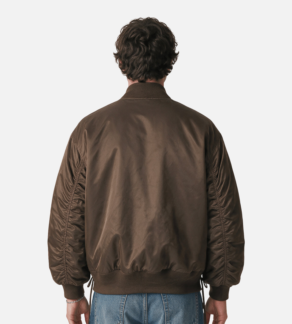 New Amsterdam Surf Association Reversible Bomber Jacket Brown Sea Blue