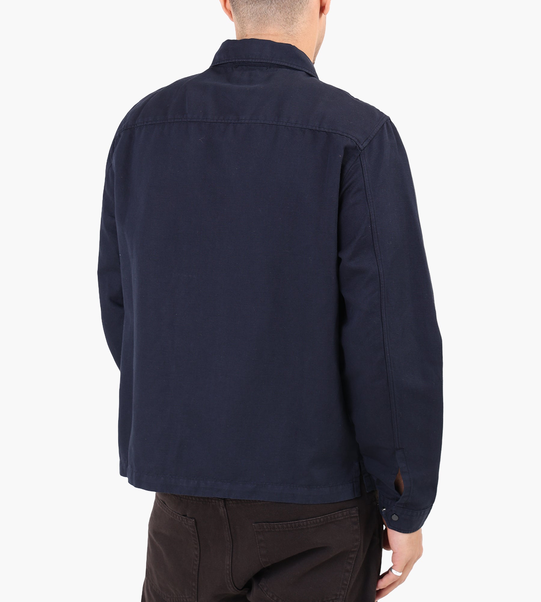 C.P. Company Cotton Linen Zipped Lens Overshirt Total Eclipse