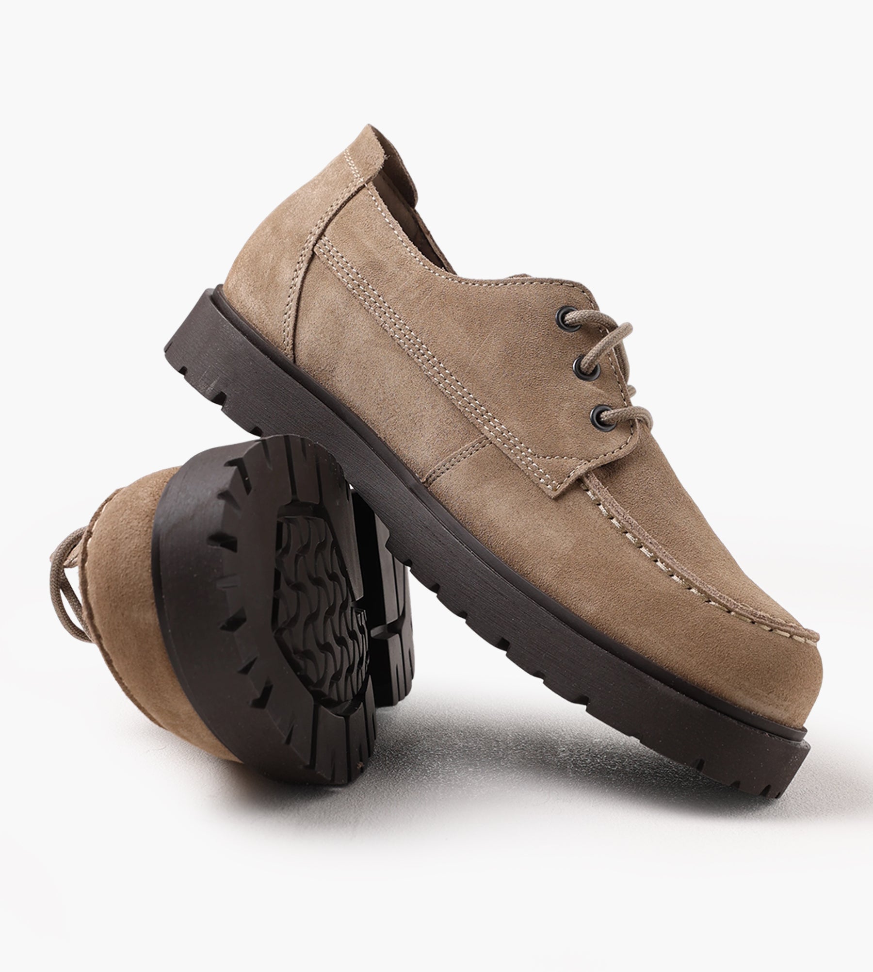Birkenstock Highwood Moc Lace Low Suede Leather Gray Taupe - Birkenstock - Footwear
