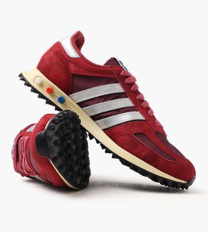 Adidas Mens Adidas La Trainer Og Burgundy Sneaker Politics