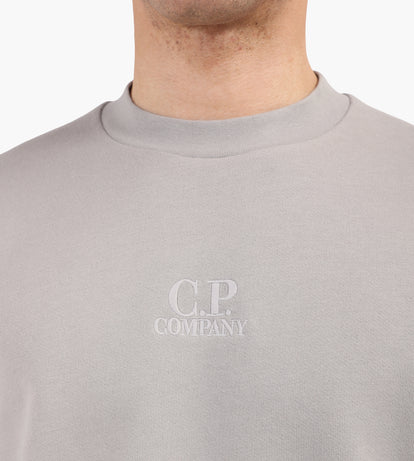C.P. Company Diagonal Raised Fleece Crewneck Dove