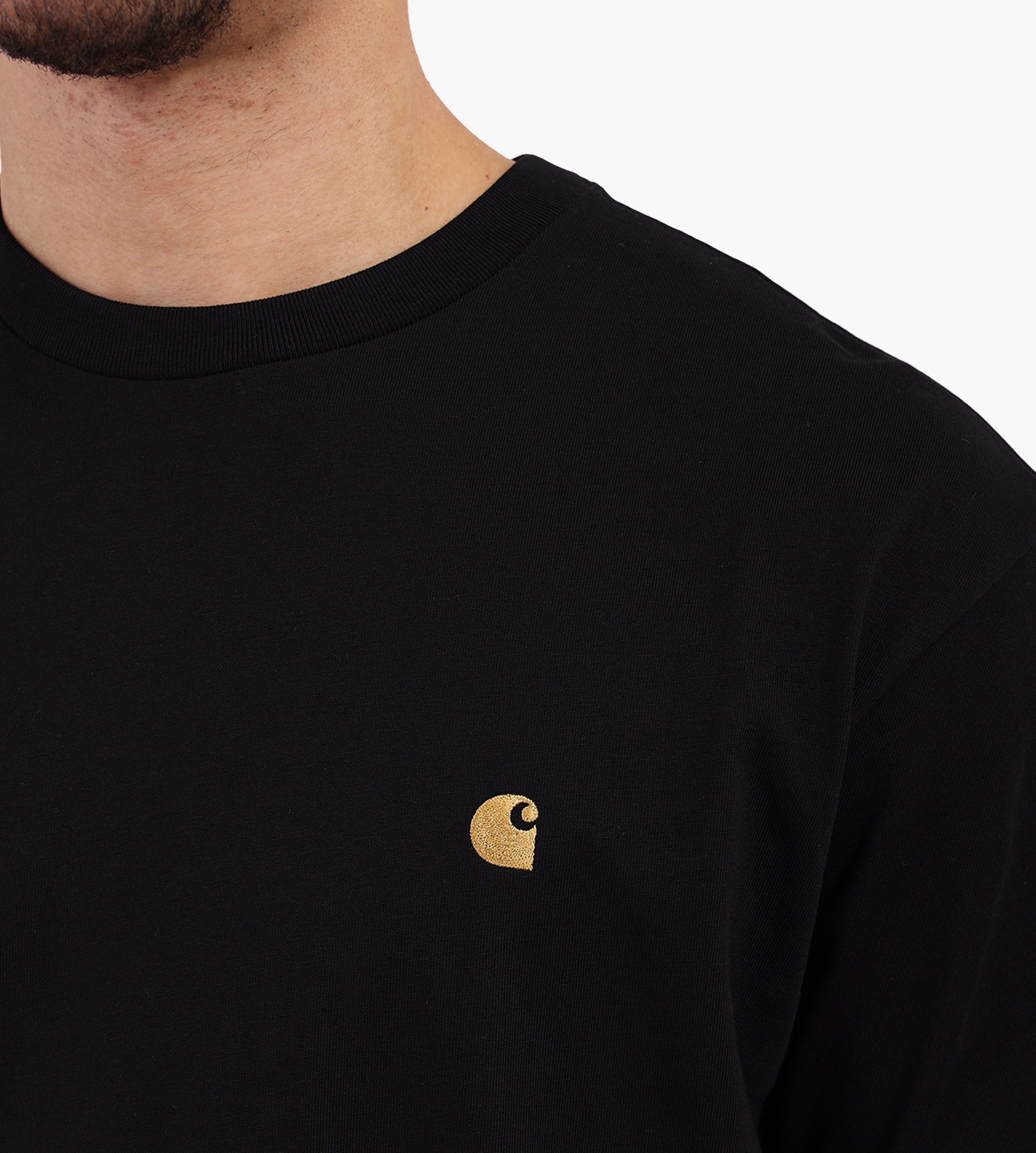 Carhartt WIP Chase T-Shirt Black Gold - Carhartt WIP - Clothing
