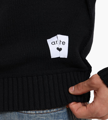 Arte Antwerp Reversible Label Knit Black