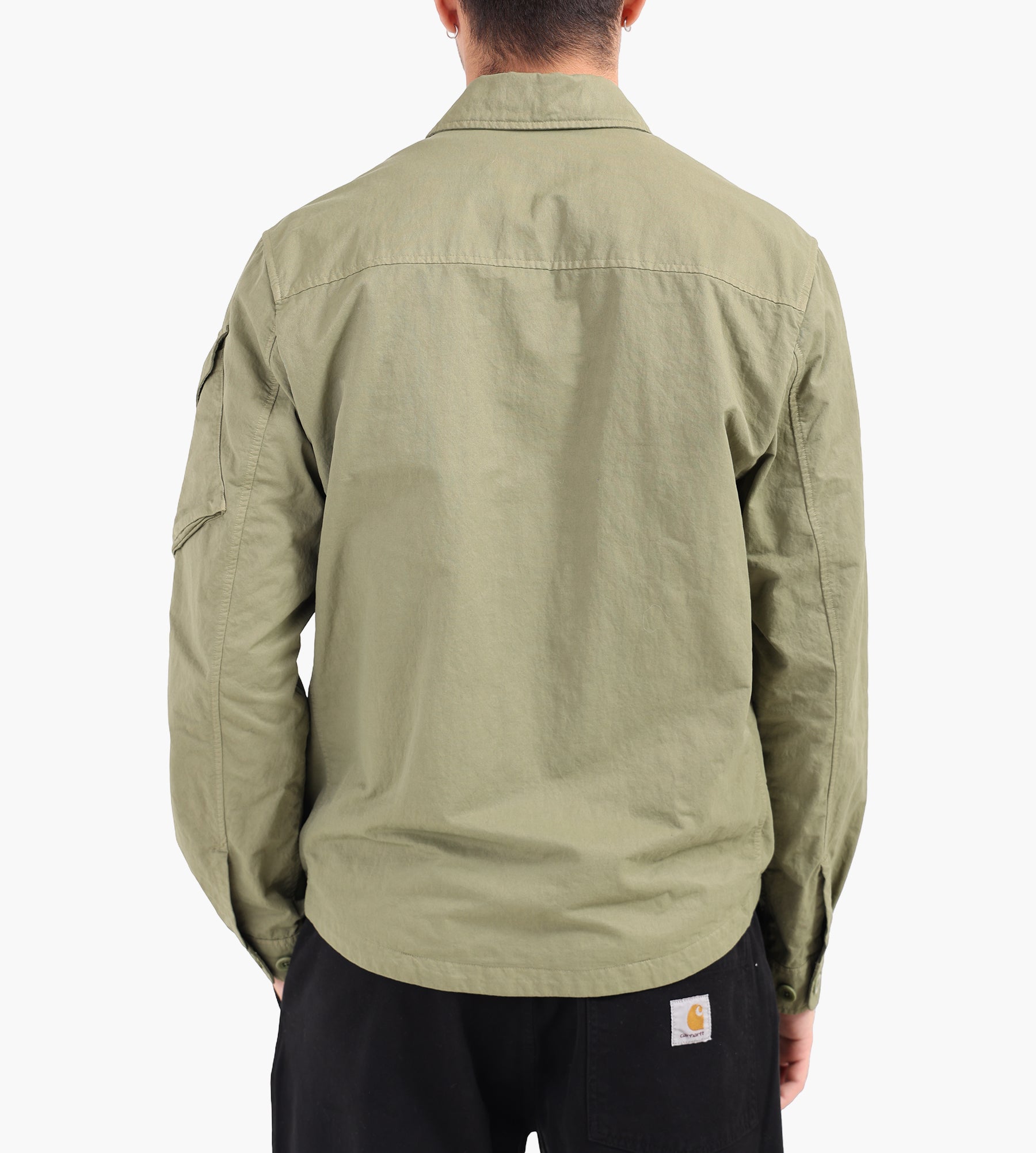 C.P. Company Overshirt In Diagonal Flatt Nylon Capers