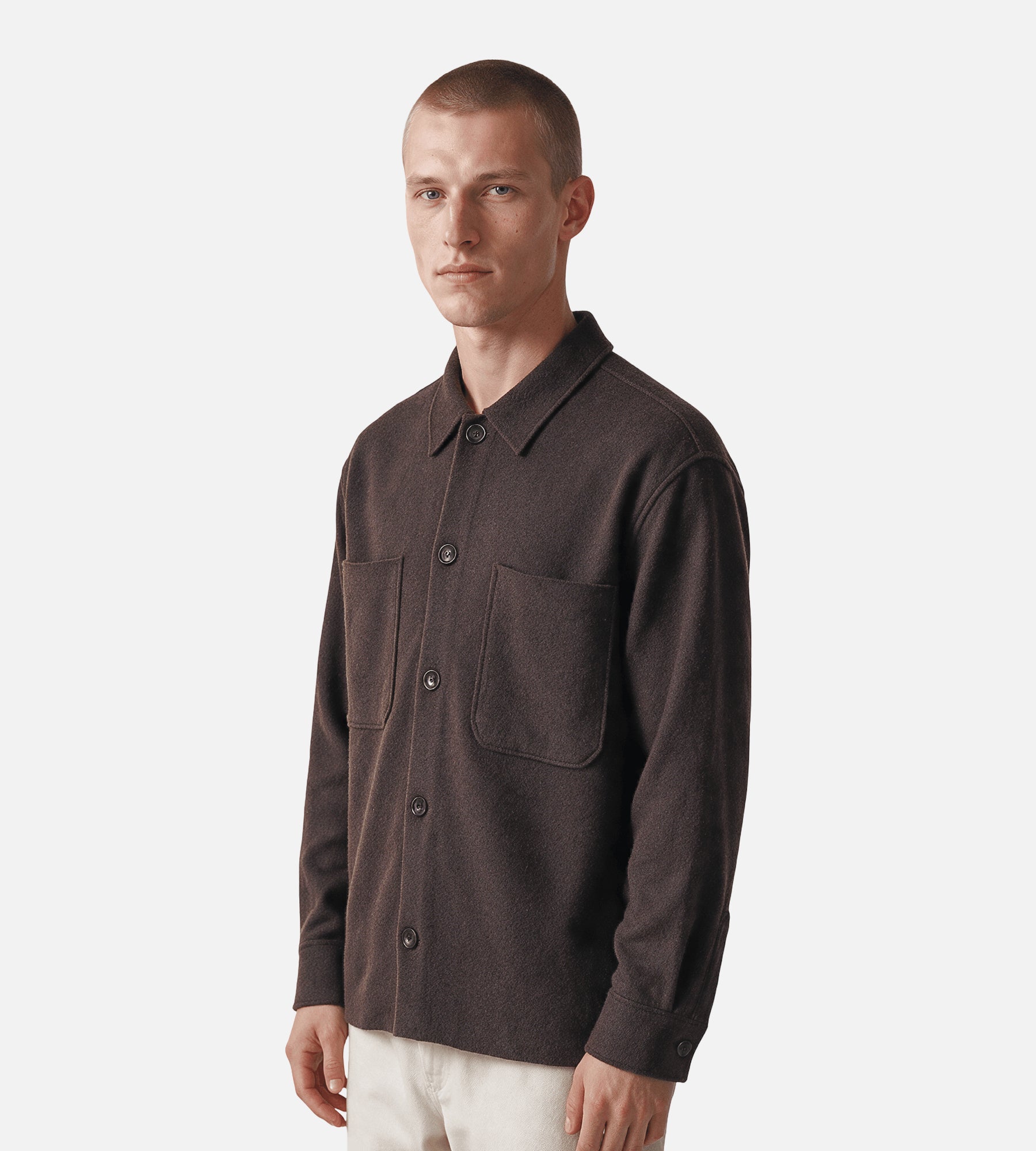 メンズウェア SIGHTRON NN.07 Jonas 6398 Overshirt Deep Truffle