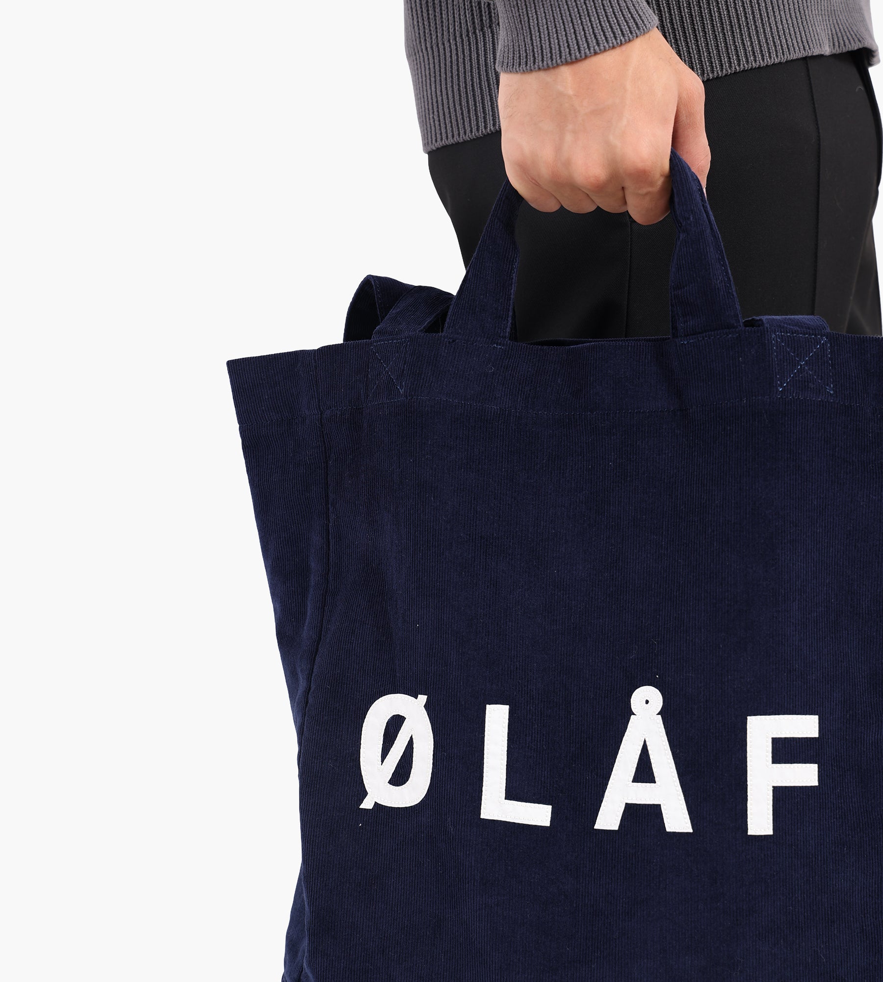 OLAF Corduroy Tote Bag Navy