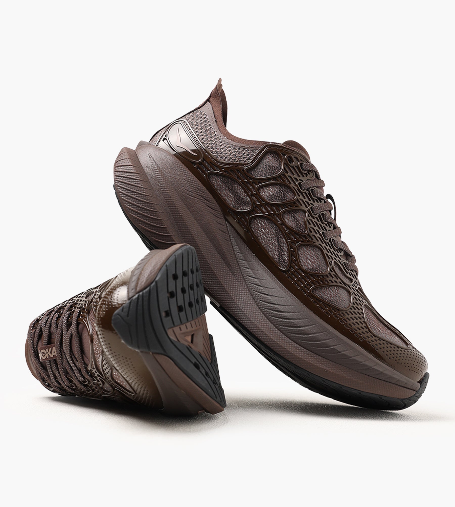 Hoka U Mach X Caged Walnut Soaring Blue - Hoka - Footwear