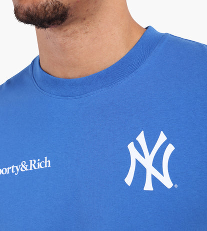 Sporty &amp; Rich×NY Yankee Champions Tシャツ Sporty & Rich NY Yankees Champions T-Shirt Team Blue