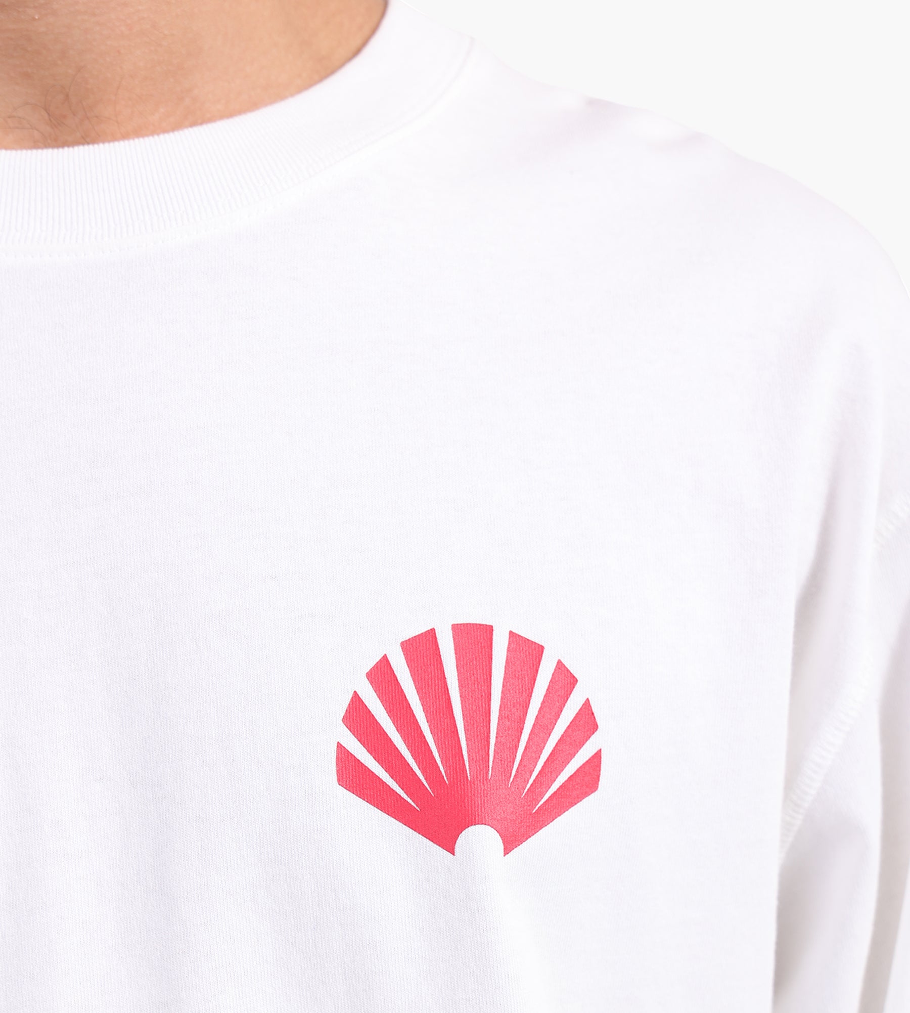 New Amsterdam Surf Association Logo Longsleeve Washed White Deep Red - New Amsterdam Surf Association - Clothing