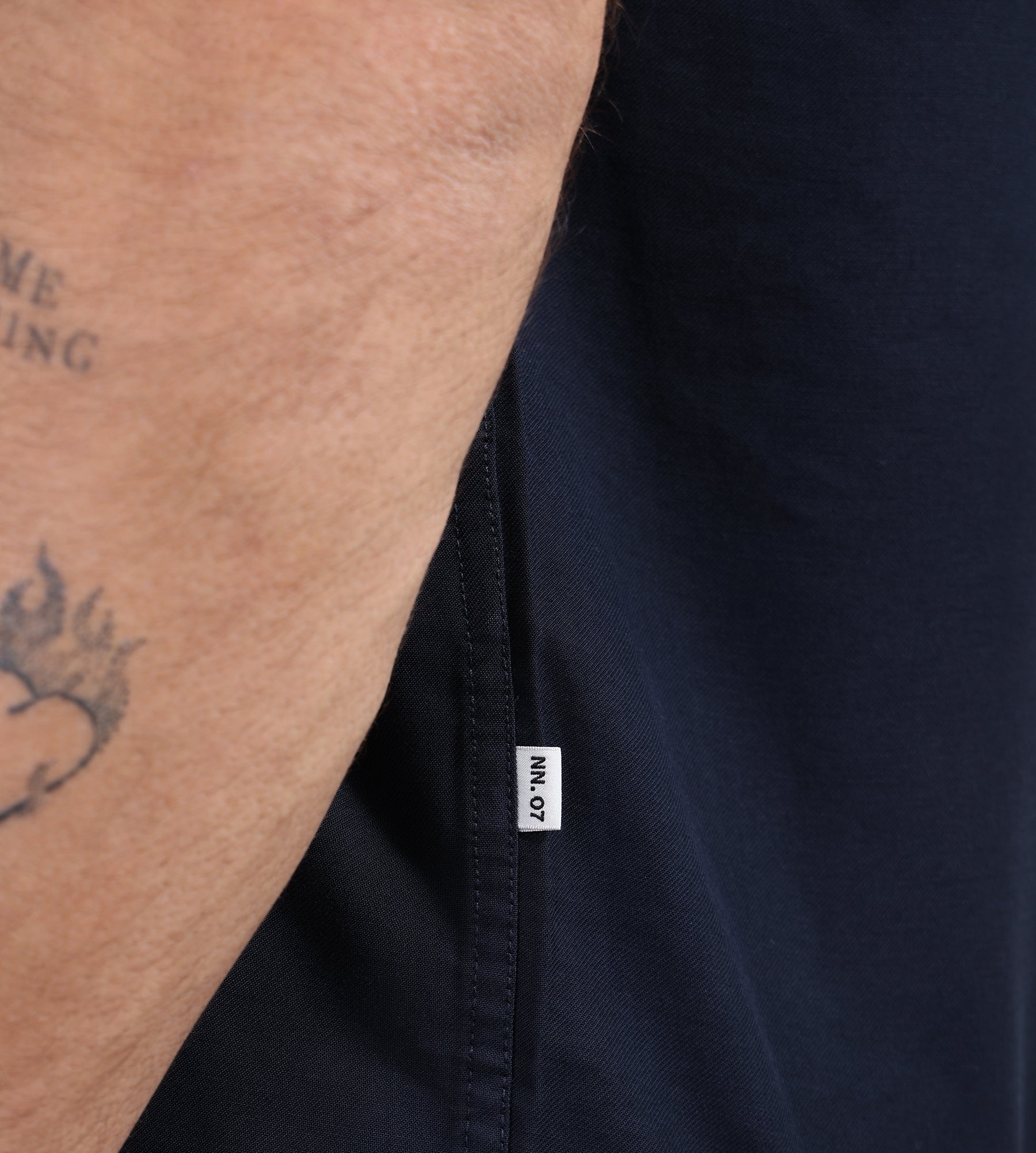 NN.07 Deon Short Sleeve Shirt 5027 Navy Blue - NN.07 - Clothing