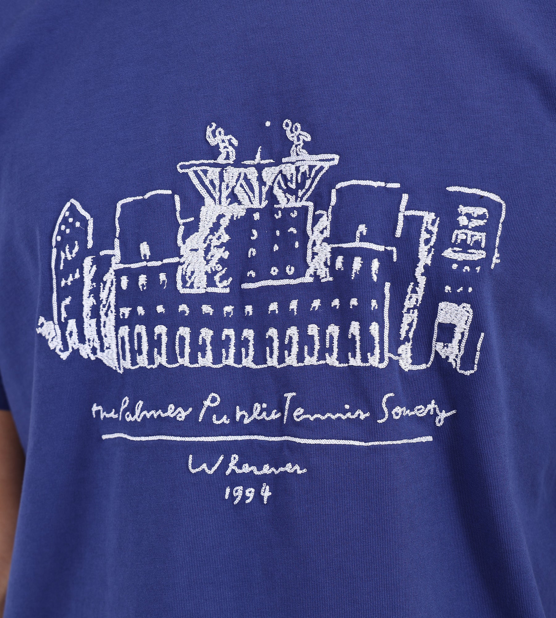 Palmes Public T-Shirt Blue - Palmes - Clothing